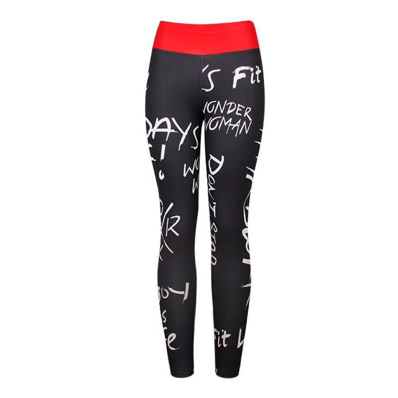 Energy Gym Tight Leggings High Waist Fashion Leggings Women Fitness Running Yoga Leggings Pants letter printed Leggings