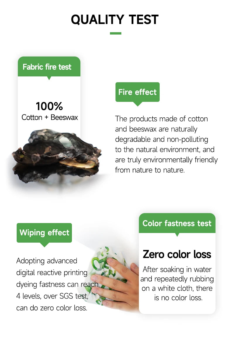 6 Packs (2S. 2M, 2L) reusable beeswax wrap for food fresh keeping Organic Food Wraps, Sandwich Wrap and Bowl Covers