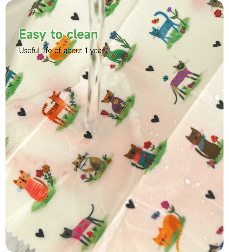 6 Packs (2S. 2M, 2L) reusable beeswax wrap for food fresh keeping Organic Food Wraps, Sandwich Wrap and Bowl Covers