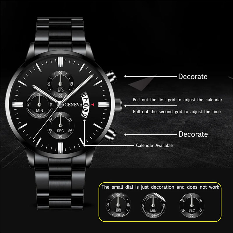 Luxury Fashion Mens Watches Men Stainless Steel Quartz Wrist Watch for Man Business Casual Leather Watch часы мужские