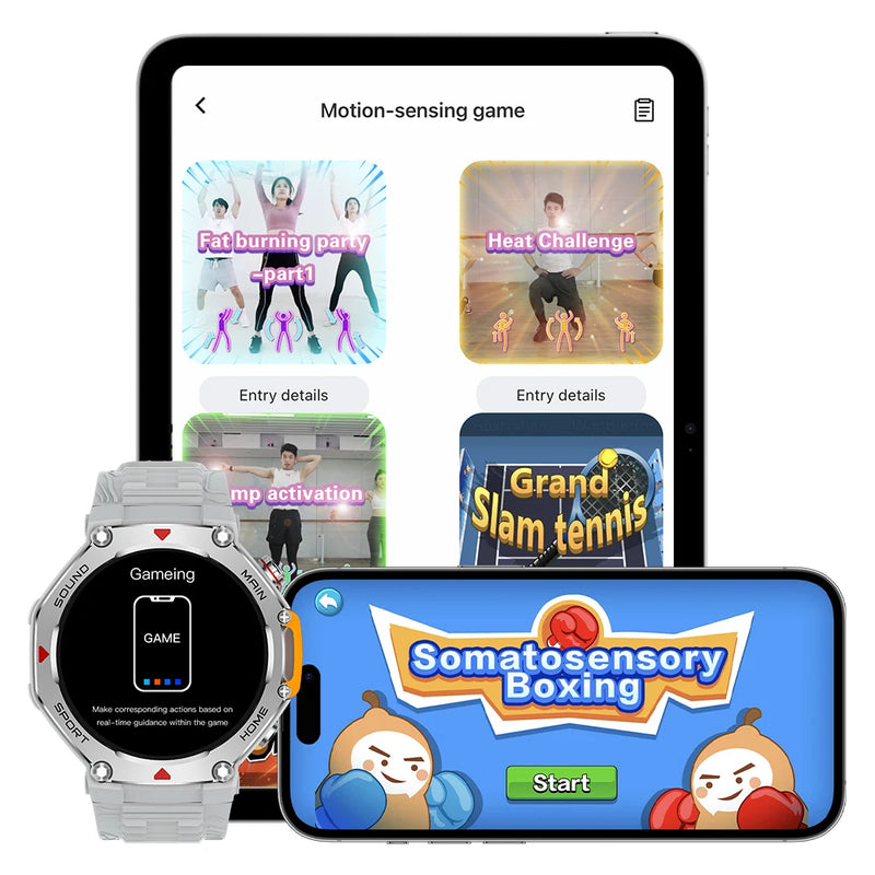 MA31 5ATM Waterproof Voice Assistant BT Call 24h Heart Rate Monitor Remote Game Play WhatsApp Smartwatch MA31 M-Rex4