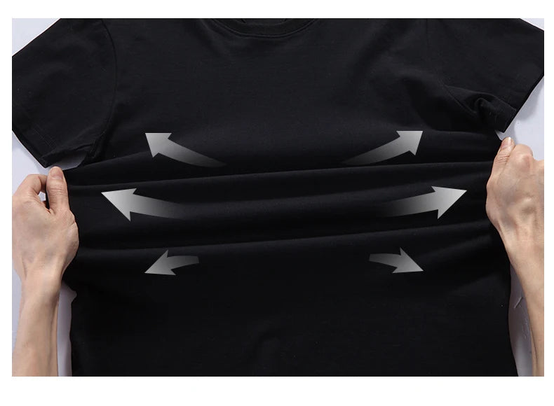 Mens T Shirts 2025 Male Summer Cotton Short Sleeve Fashion  Bottoming Tops Round Neck White Tee Oversized T-shirt Men Clothing