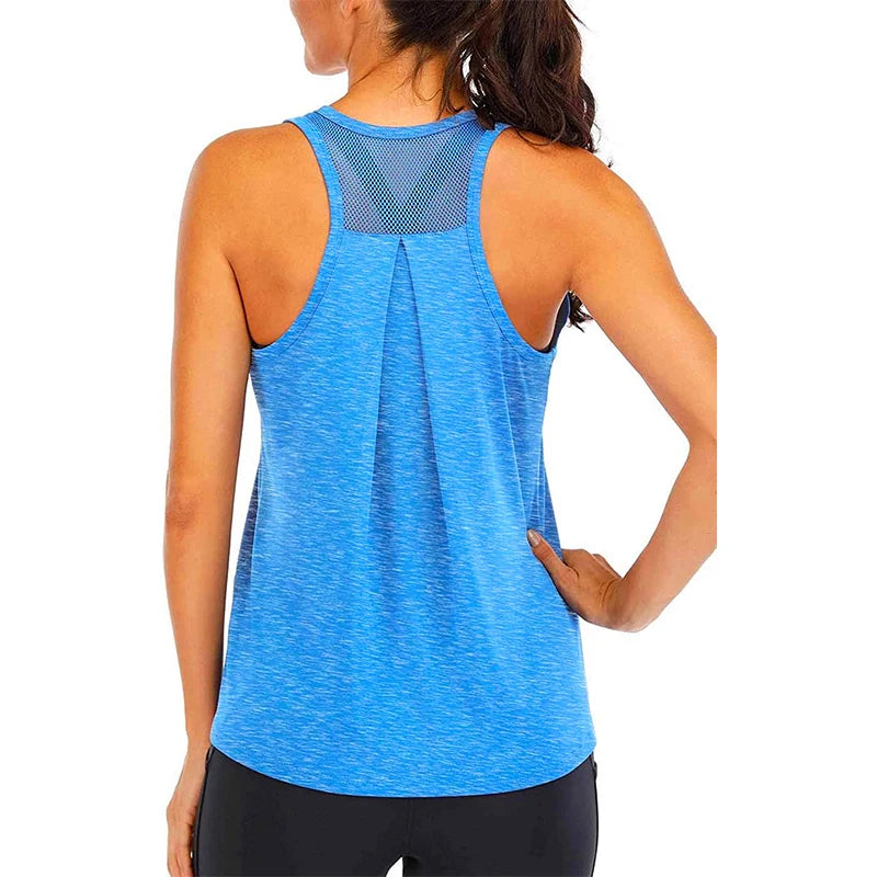 Yoga Shirt Female New Style T-Shirt Loose Fitness Tops Vest Women Sleeveless Sport Tee Quick-Drying Gym Running Workout Blouse