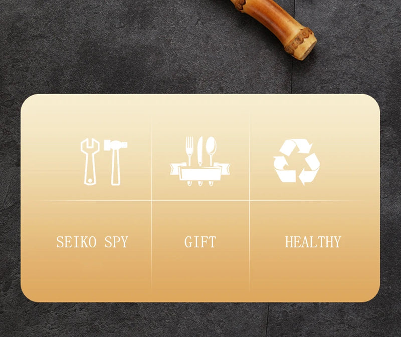 Natural Bamboo Handle Cutlery Set,Stainless Steel Dinnerware,Kitchen Silverware Flatware,Includes Forks Spoons Knives Tableware