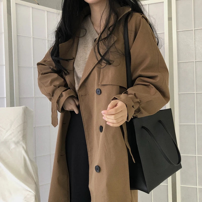 Chic Women Trench Coat Casual Women&