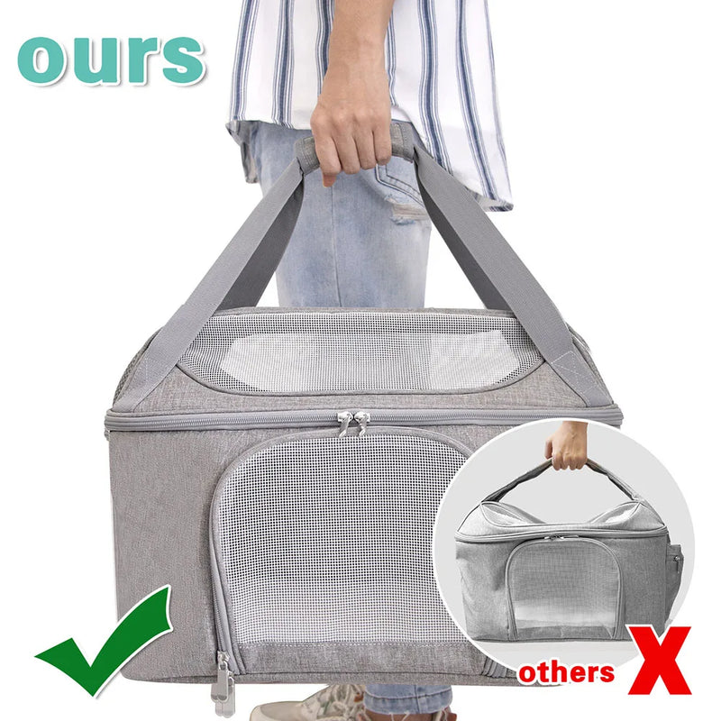 Dog Backpack Breathable Pet Portable Foldable Carrier Bag Travel Airline Approved Transport Bag For Small Dogs And Cats Outgoing