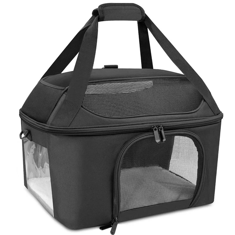 Dog Backpack Breathable Pet Portable Foldable Carrier Bag Travel Airline Approved Transport Bag For Small Dogs And Cats Outgoing