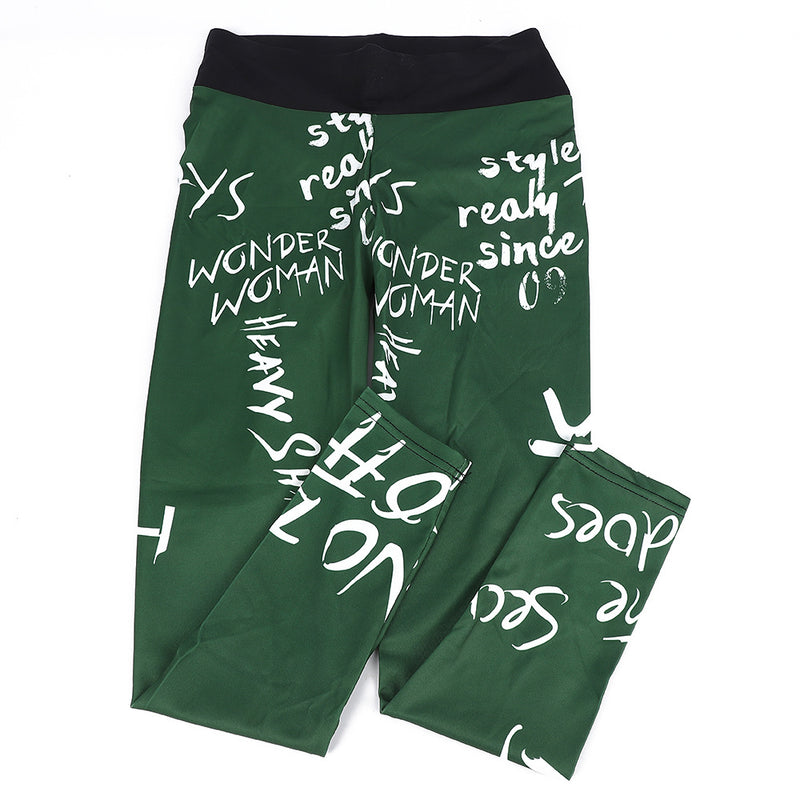 Energy Gym Tight Leggings High Waist Fashion Leggings Women Fitness Running Yoga Leggings Pants letter printed Leggings