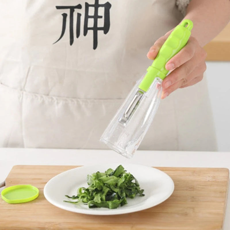 Fruit Peeler with Storage Box for Household Peeling Storage Kitchen Special Anti-splash Fruit and Vegetable Peeler