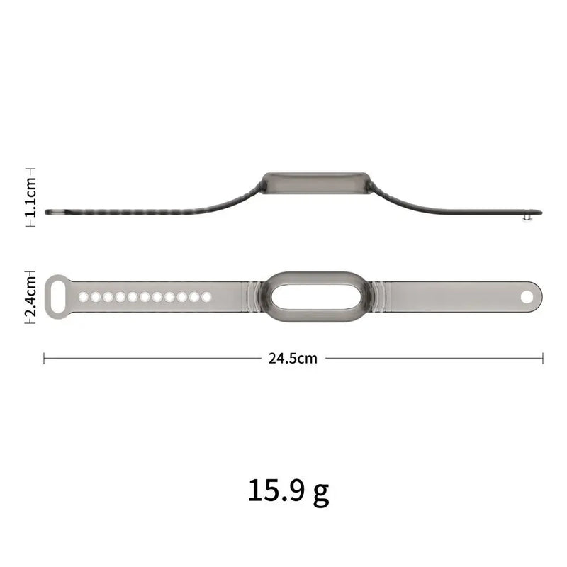 TPU Voice Recorder Case for PLAUD NotePin AI Transparent Waterproof Protective Cover Shockproof Protector Band Strap