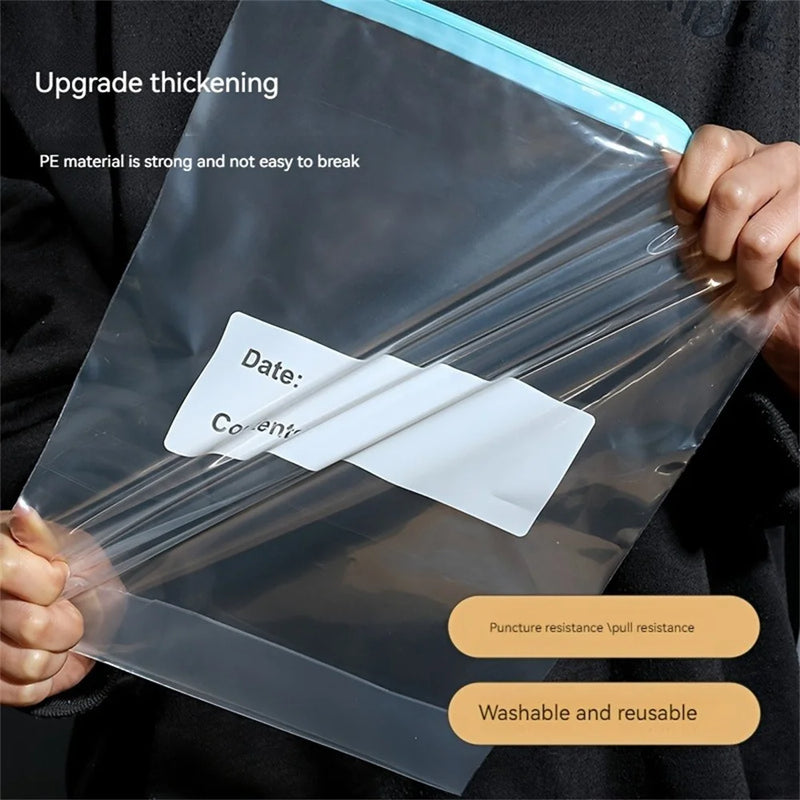 45pcs Reusable Fresh Zipper Bag For Food Plastic Bags Fruit Vegetable Bags Ziplock Food Bag Kitchen Food Storage Bag Organizer