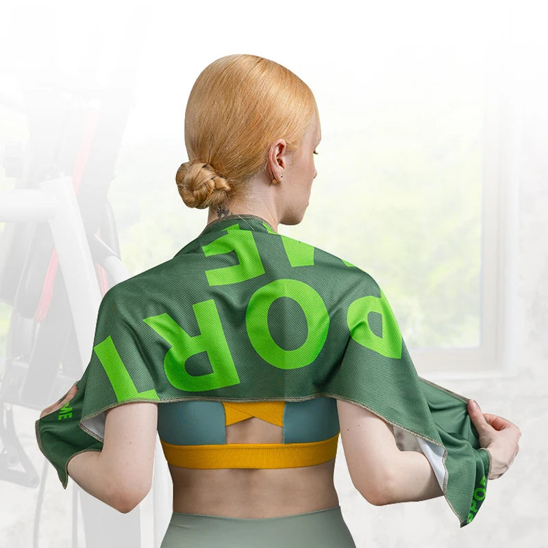 1-Pack Cooling Sports Towel - Soft, Breathable & Sweat-Absorbing, Printed Design for Outdoor Workouts & Exercise