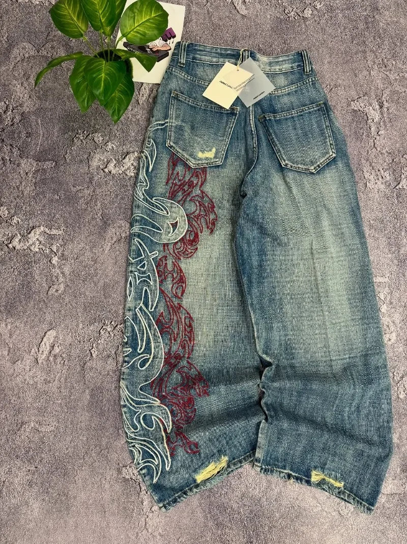 American retro jeans loose casual Y2K men&
