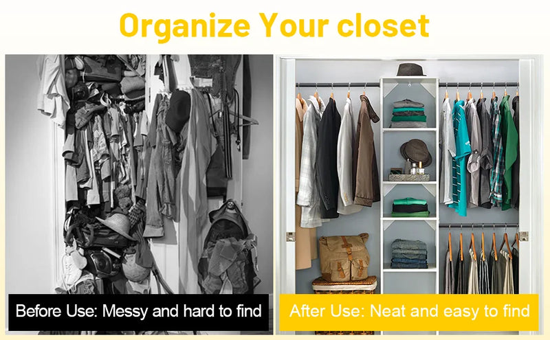 Closet Rod, Adjustable Closet Rods for Hanging Clothes,Closet Rod Extender Closet Organizer,Heavy Duty Closet Bar