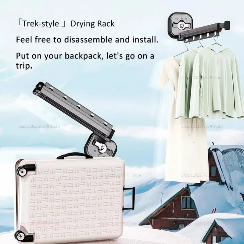 Retractable Clothes Drying Rack,Space-Saver,Collapsible Drying Racks for Laundry Room,Wall Mounted Clothes Hanger Rack