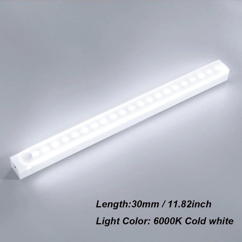 LED Motion Sensor Light Under Cabinet Night light Indoor Rechargeable Closet Lights for Wardrobes Kitchen Bedroom Cupboard Stair