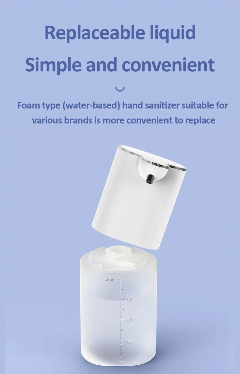 Automatic Soap Dispensers 400ml 4-Gears Adjustable Bathroom Smart Washing Hand Machine USB Rechargeable Touchless Hand Sanitizer