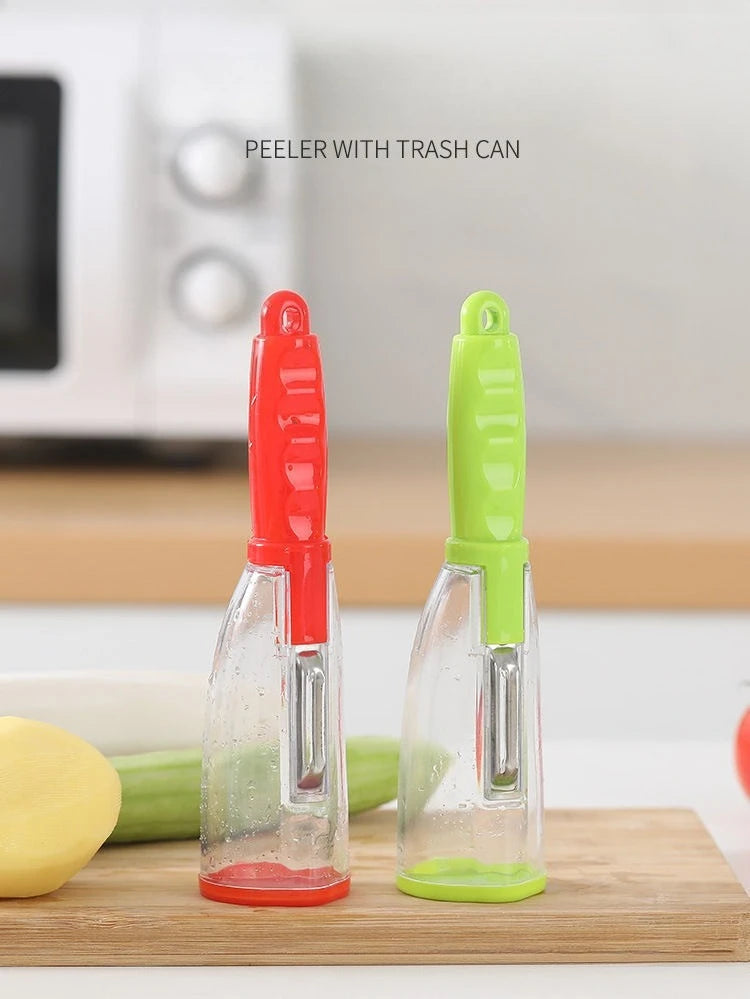 Fruit Peeler with Storage Box for Household Peeling Storage Kitchen Special Anti-splash Fruit and Vegetable Peeler