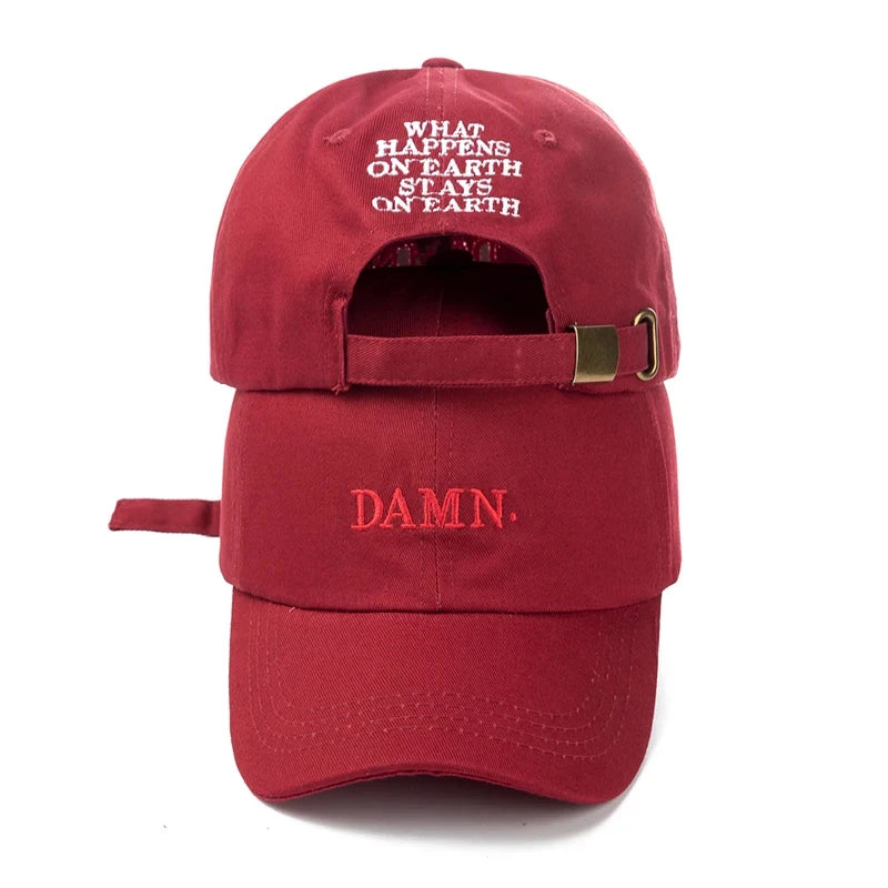 Tatiana Haven DAMN Embroidered Baseball Cap – Unisex Hip Hop Cotton Hat with Adjustable Strap