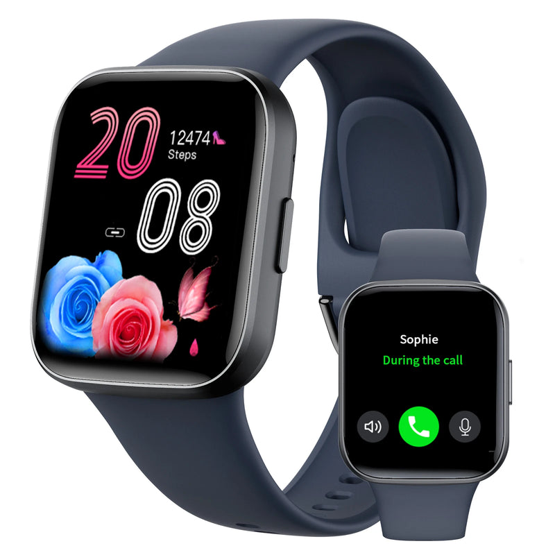 Smart watch, wireless calling /dial,for iPhone/Andriod, multi -Sport mode, calling reminder and rejection, SMS reminder