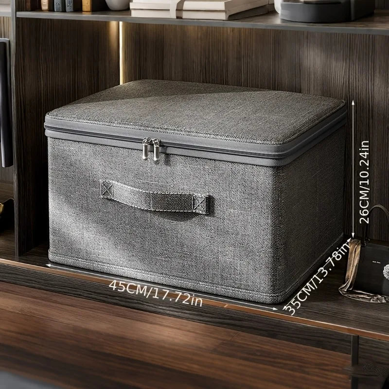 Stackable Foldable Fabric Storage Boxes with Lids and Handles Rigid and Foldable Storage Boxes Clothing Lockers Under-Bed Storag