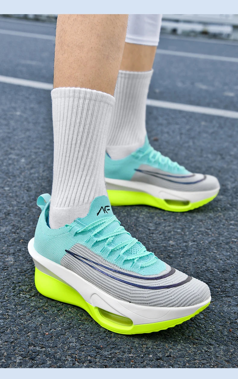 Casual Sneakers Air Cushion Running Shoes Jogging Marathon Men Sports Breathable Lightweight Comfortable Nonskid Leisure Sneaker