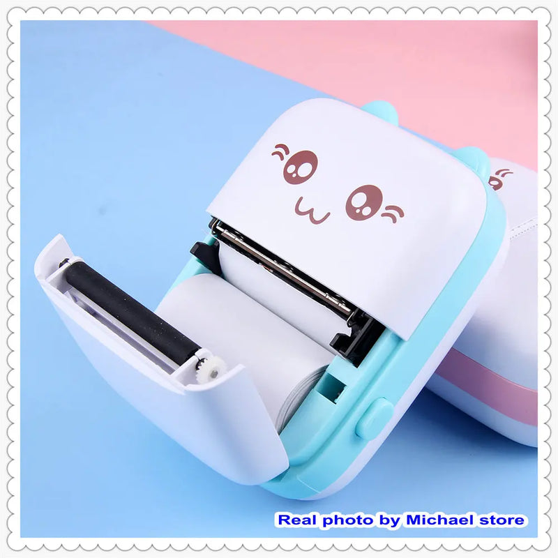 Portable Thermal Printer MINI Wirelessly BT 203dpi Photo Label Memo Wrong Question Printing With USB Cable Imprimante Portable