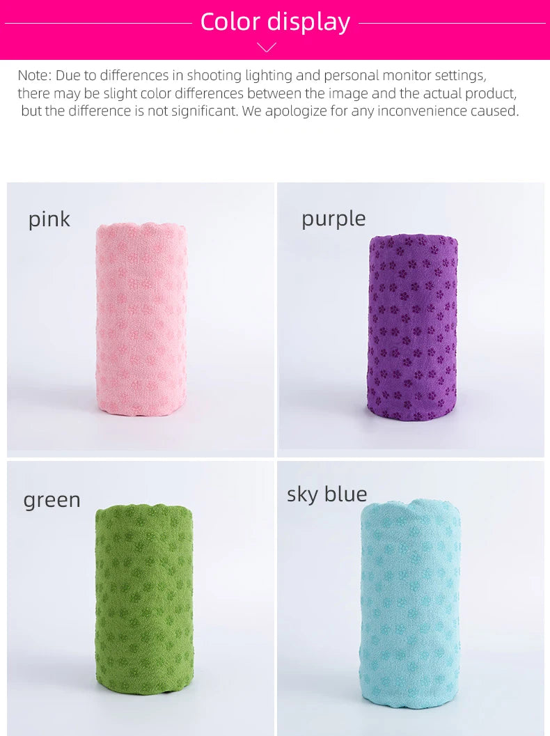 Yoga towels, hot and spicy yoga mat towels Featuring grip points to absorb sweat and prevent slipping, suitable for hot yoga, Pi