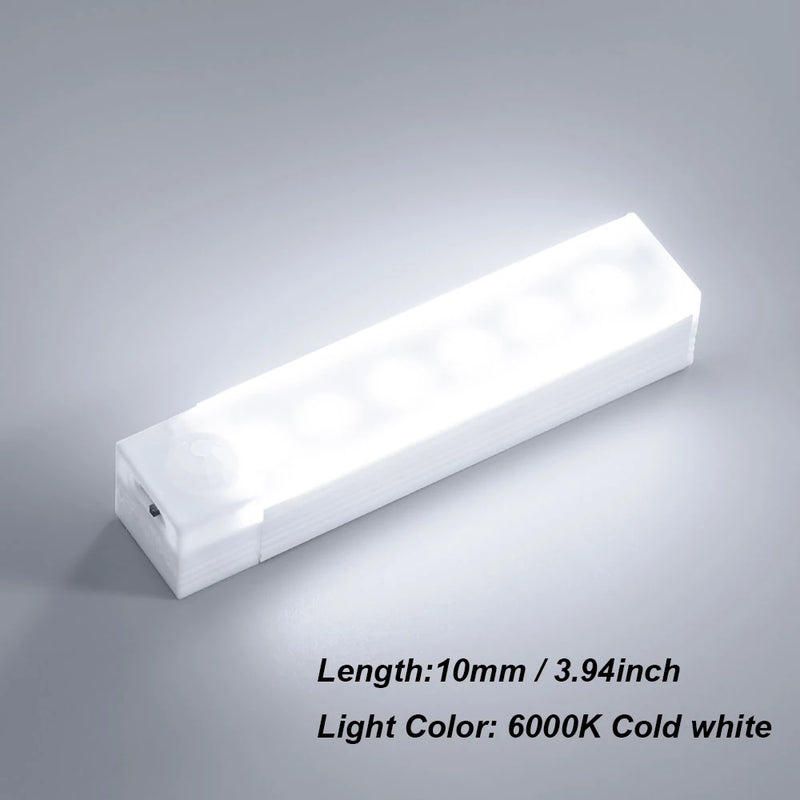 LED Motion Sensor Light Under Cabinet Night light Indoor Rechargeable Closet Lights for Wardrobes Kitchen Bedroom Cupboard Stair