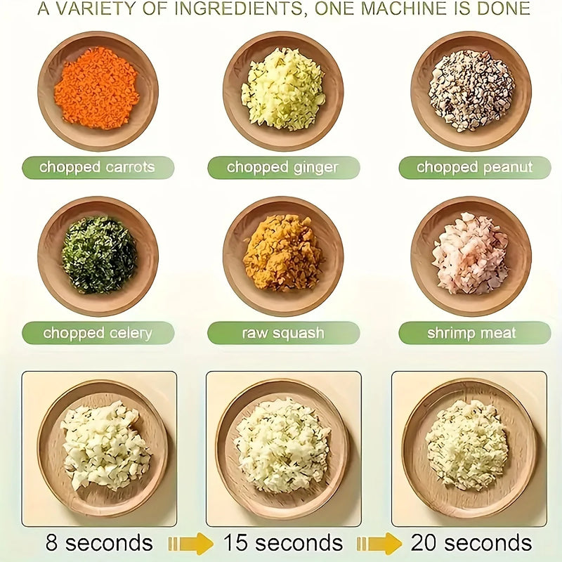 Portable Electric Vegetable Chopper Mini Food Processor Fruit Garlic Masher Cutter Slicer Kitchen Gadgets