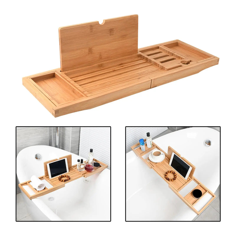 Bathtub Tray Bath Caddy Tray for Tub with Slots Holds Book,Phone ,Soap 23.62&
