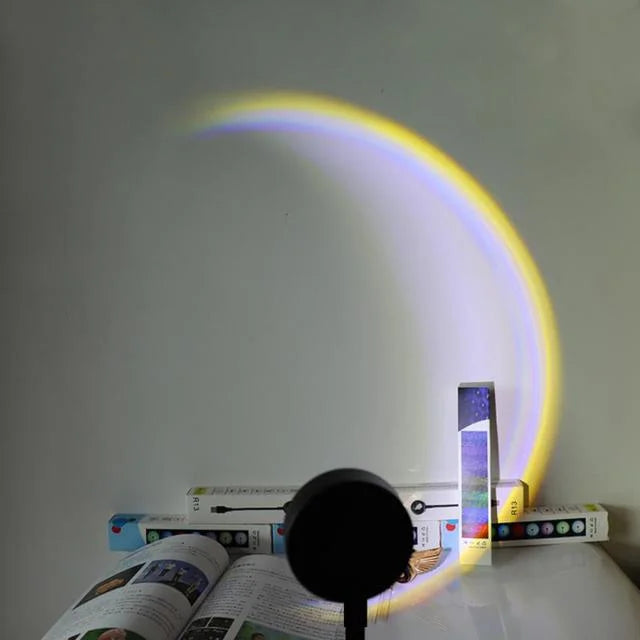 USB Sunset Lamp LED Rainbow Neon Night Light Projector Photography Wall Atmosphere Lighting for Bedroom Room Decor Nightlights