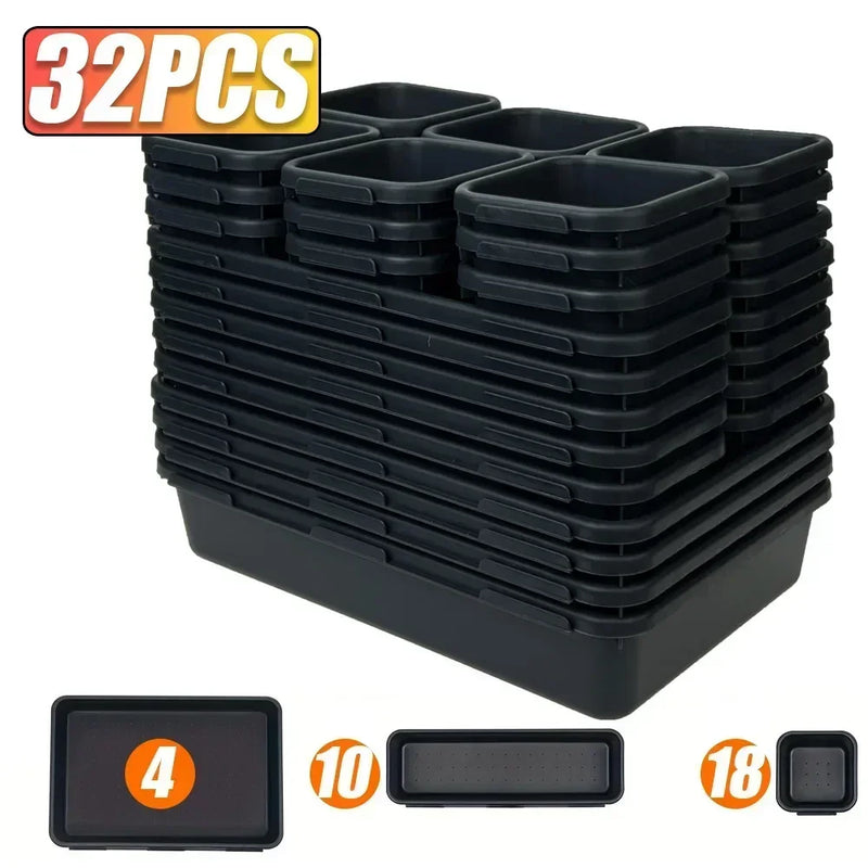 Tool Box Organizer Drawer Tray Dividers Set Workbench Cabinet Bins Tool Chest Organization Garage Hardware Tool Tray