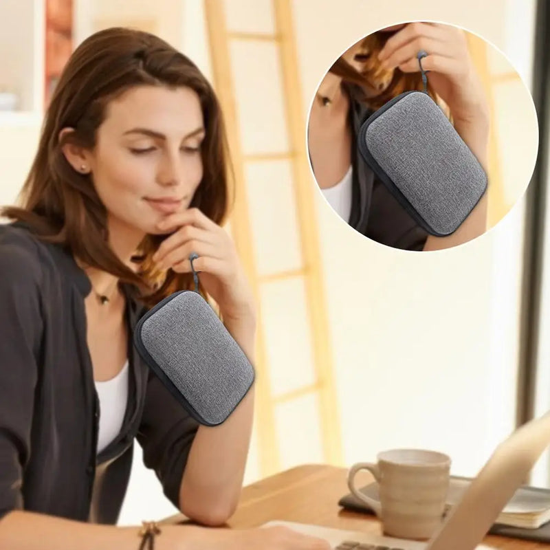 Carrying Case for PLAUD NotePin Voice Recorder Carrying Bag for PLAUD NotePin AI Voice Recorder Nylon Zipper Storage Bag Gray