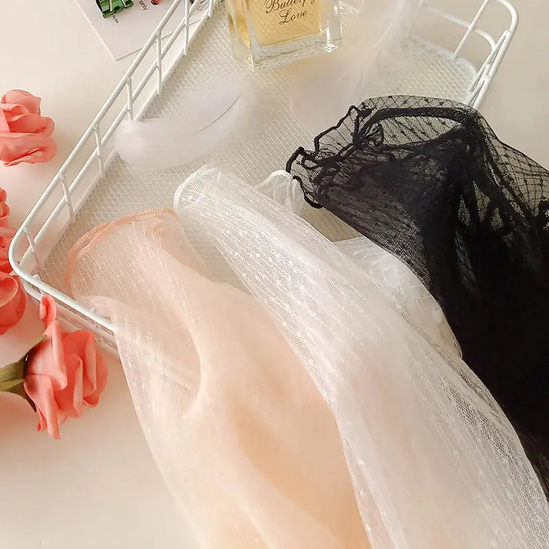 Transparent Mesh Ladies Tops Sexy Women O Neck Turtleneck Mesh T-Shirts Sheer Blouses For WomenLong Sleeve Shirt Crop Top