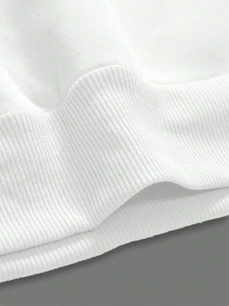 Men’s Tricolor Hoodie – Thick Fleece Pullover Sweatshirt for Casual and Outdoor Wear