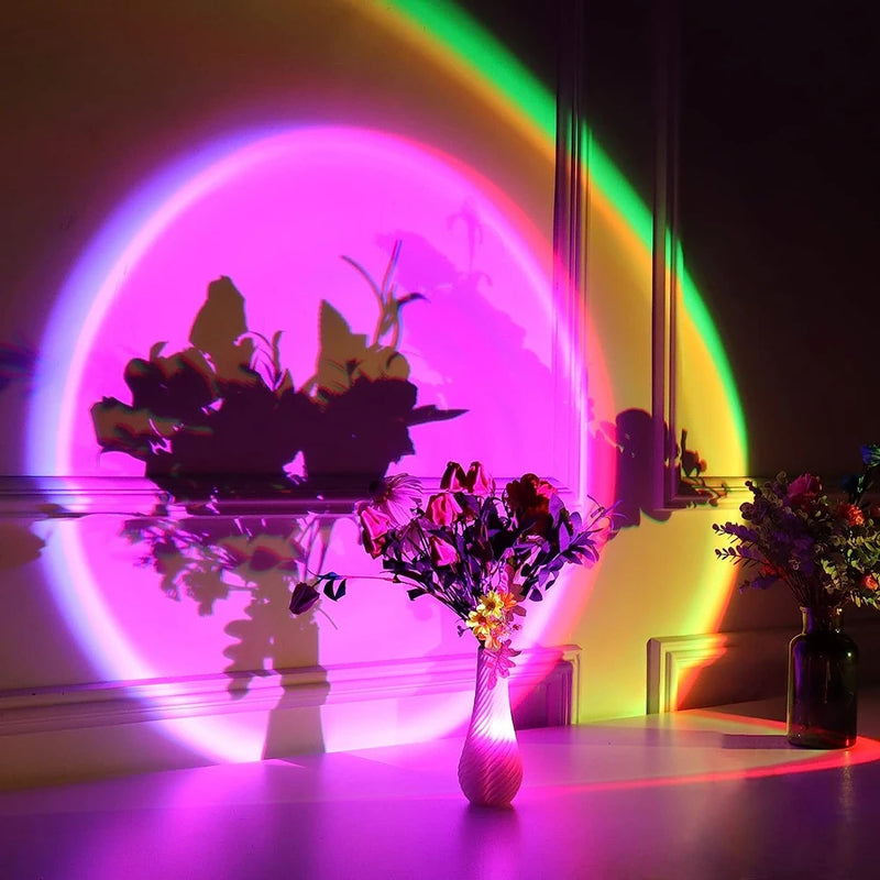 Sunset Lamp Projection Led Lights with Remote, 16 Colors Night Light Rainbow 4 Modes Setting for Photography/Selfie/Party/Home