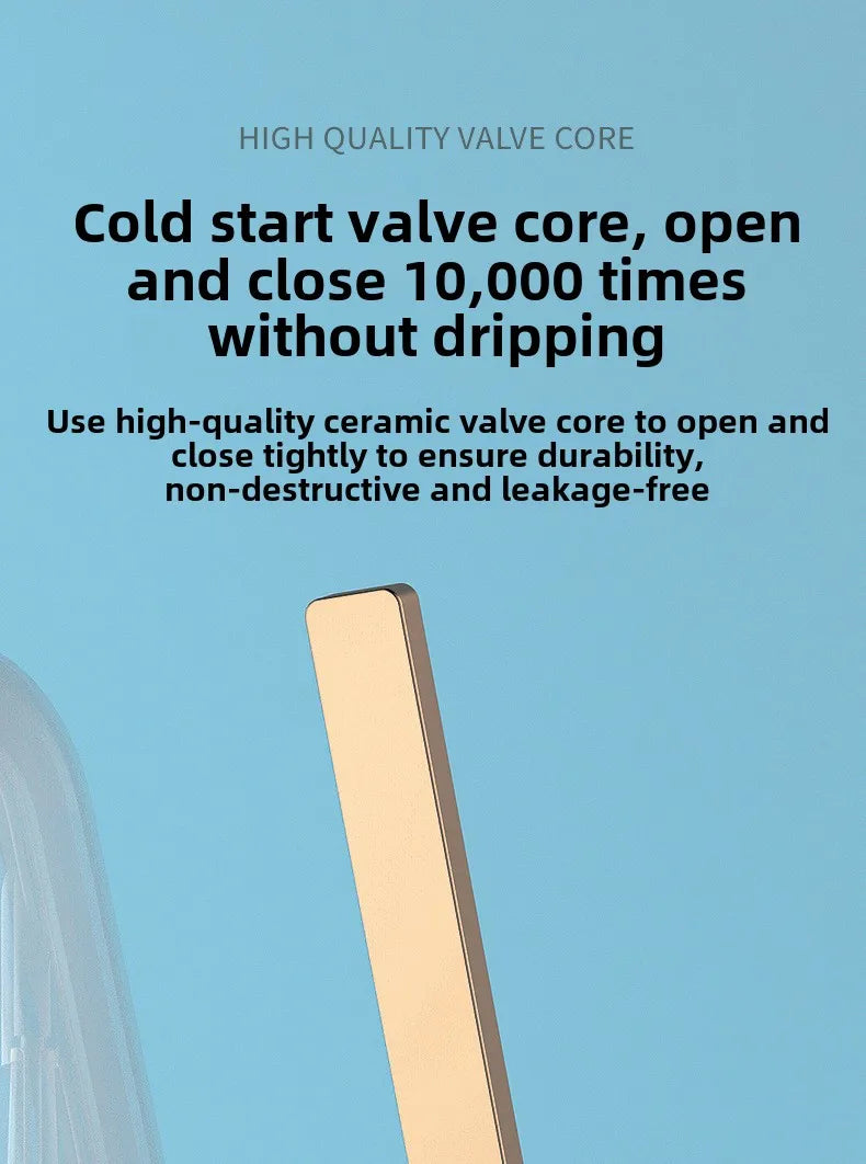 LED Digital Atmosphere Light, Basin Faucet, Bathroom Household Faucet