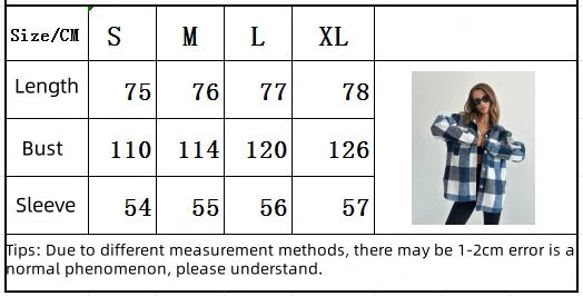 Women’s Flannel Plaid Shirt Jacket – Long Sleeve Lapel Button-Down Shacket for Autumn