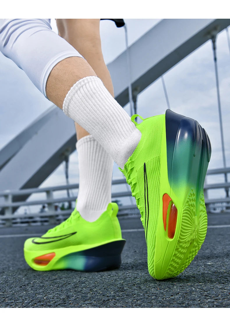 Casual Sneakers Air Cushion Running Shoes Jogging Marathon Men Sports Breathable Lightweight Comfortable Nonskid Leisure Sneaker