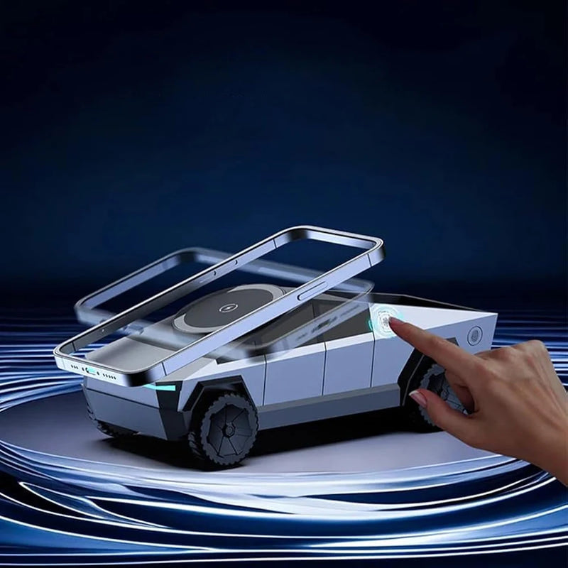 Cybertruck Qi2 3-in-1 CyberDock Wireless Charger – Fast Magnetic Charging Station for iPhone 16/15/14 Pro Max, AirPods & Apple Watch