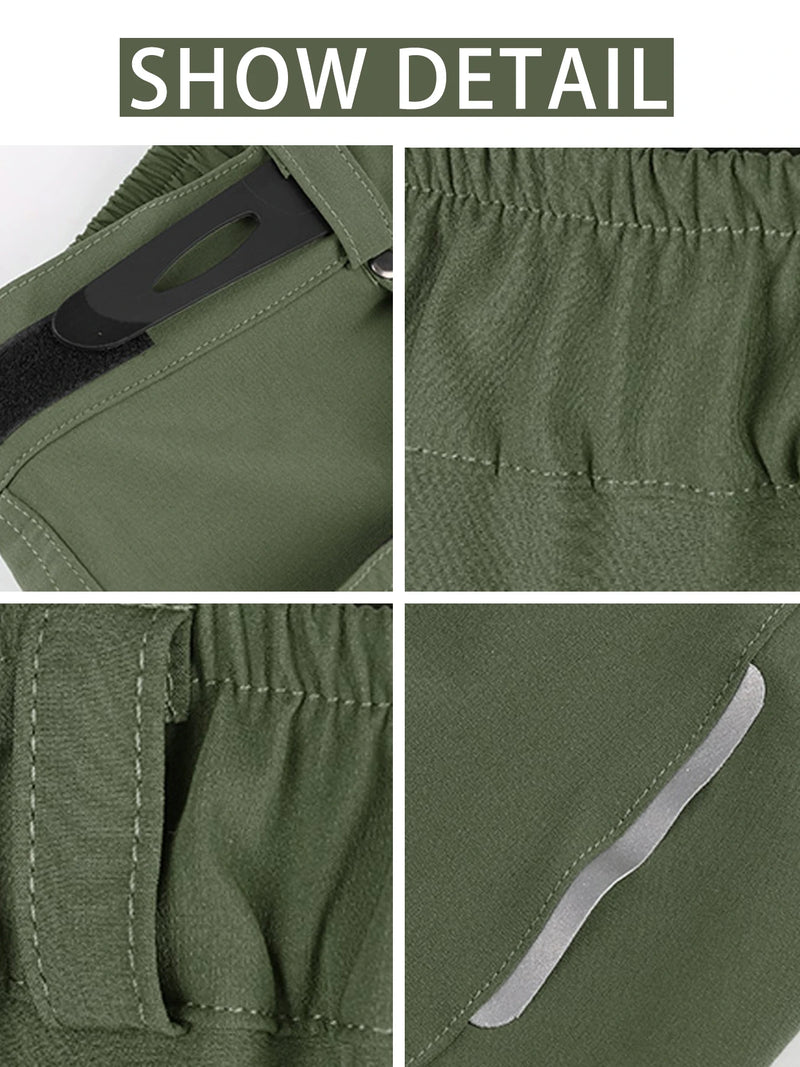 Gym Shorts Man Mountain Bike Shorts Stretch MTB Shorts Quick Dry with Zipper Pocket Suitable for Running，Hiking，Camping