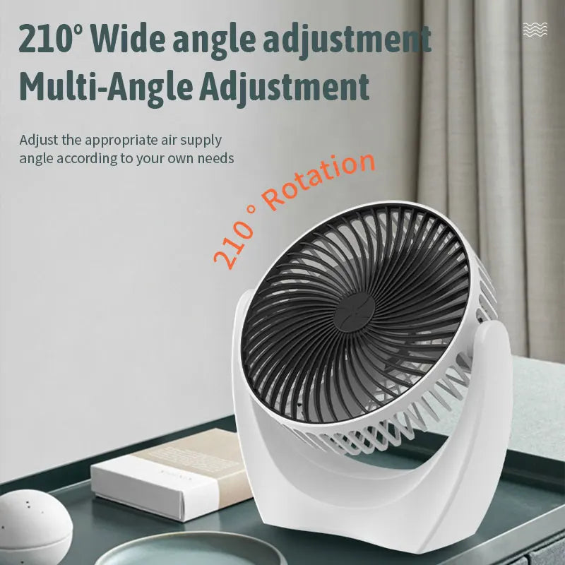 Portable Mini USB-Charged Desk Fan for Desktop Use - Compact and Convenient!
