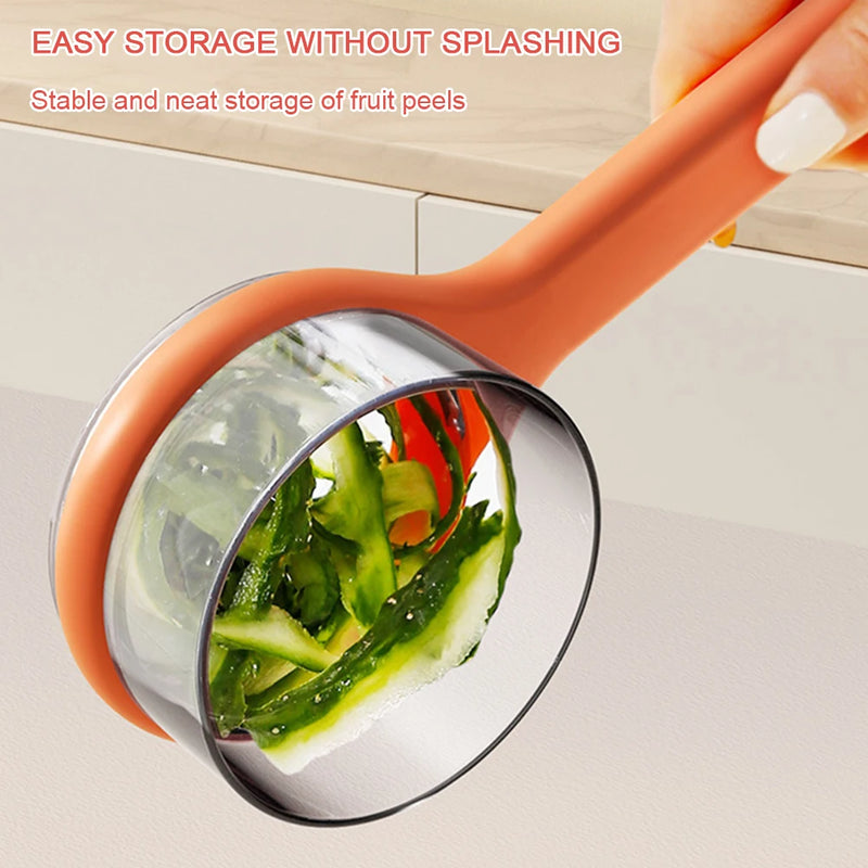 Multifunctional Peeling Knife With Storage Box Manual Apple Peeling Cutter Portable Veggie Potatoes Peelers Kitchen Accessories
