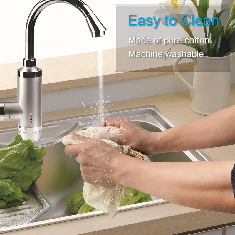 3 6 10pcs Reusable Produce Bags Set Eco Bag Cotton Mesh Vegetable Bags for Fruit Vegetable Storage Bags Reusable Shopping Bag