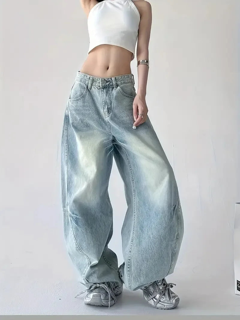 Loose hip hop street jeans jeans street women&