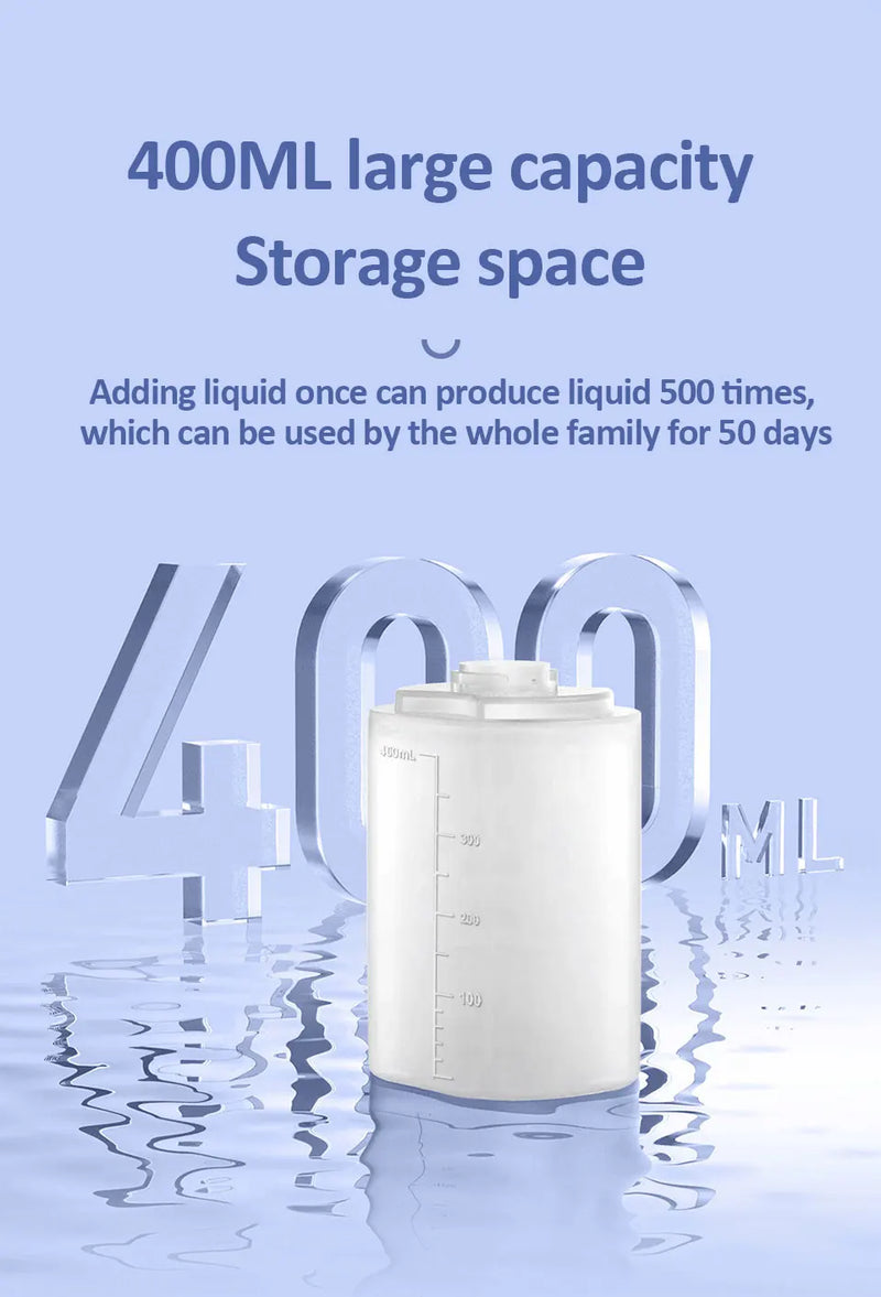 Automatic Soap Dispensers 400ml 4-Gears Adjustable Bathroom Smart Washing Hand Machine USB Rechargeable Touchless Hand Sanitizer