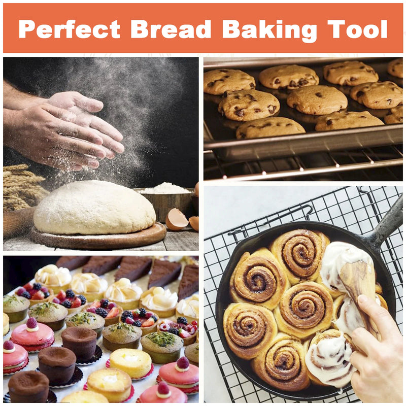 9Pcs Sourdough Starter Jar Kit 900ML Clear Glass Sourdough Starter Container Baking Fermentation Jar Food Storage Heat Resistant