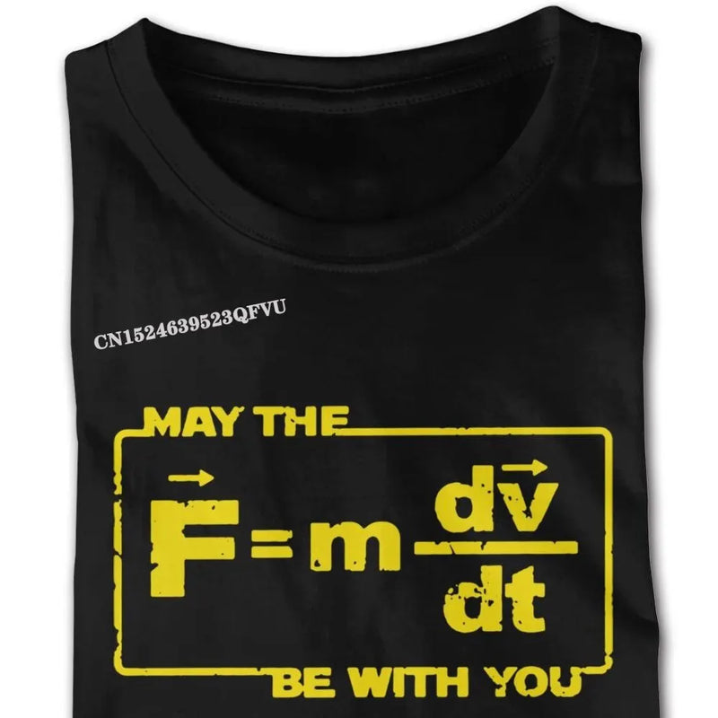 Oversized “May The Force” Star Equation T-Shirt – Funny Physics & Space Graphic Tee for Men and Women