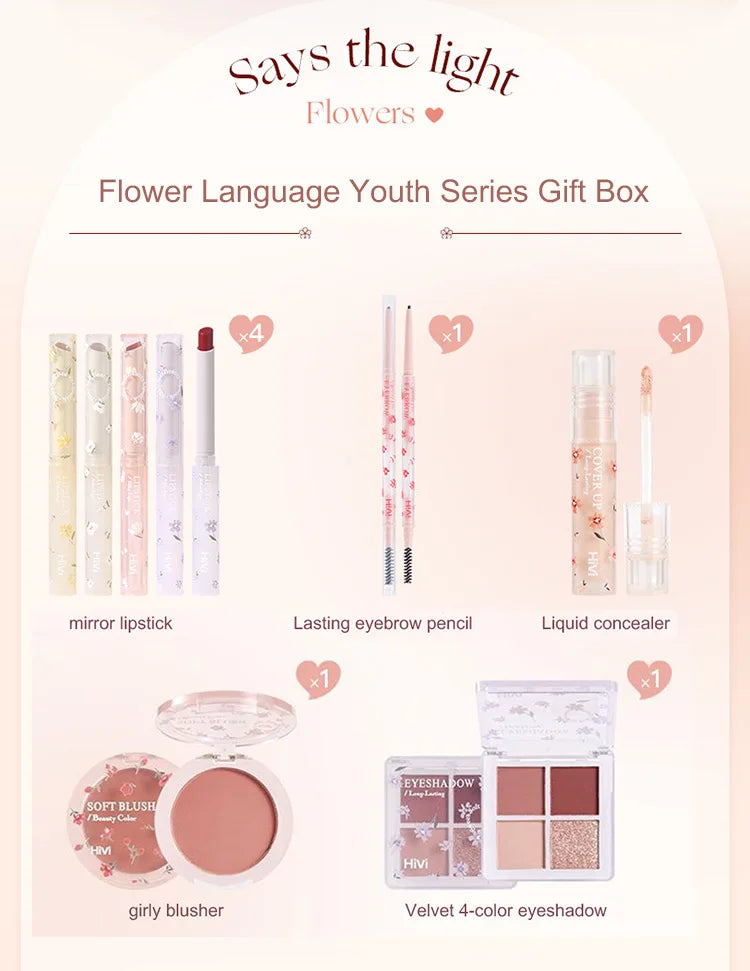 Tatiana Haven 8-Piece Makeup Set – Lipstick, Concealer, Eyeshadow, Eyebrow & Blush Beauty Kit